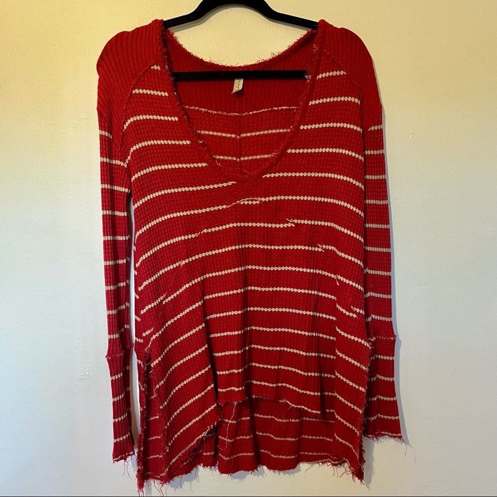 Free People Waffle Knit Sweater